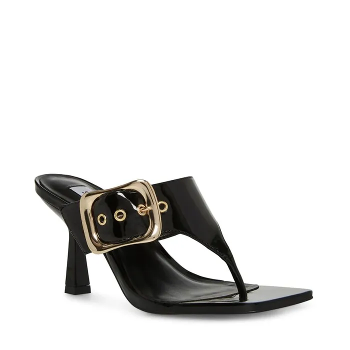 Steve Madden Chelle Black Patent Womens Heels