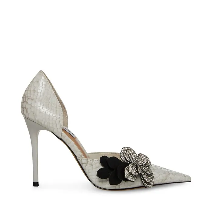 Steve Madden Daniela White Snake Womens Heels
