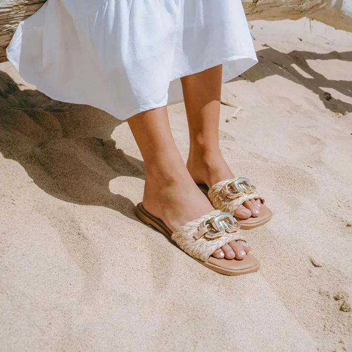 Steve Madden Gene Raffia Womens Sandals