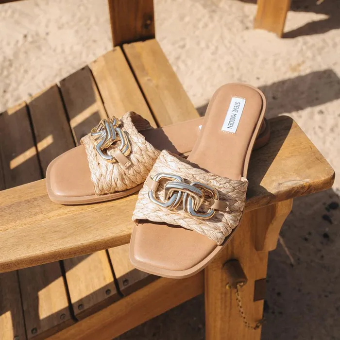 Steve Madden Gene Raffia Womens Sandals