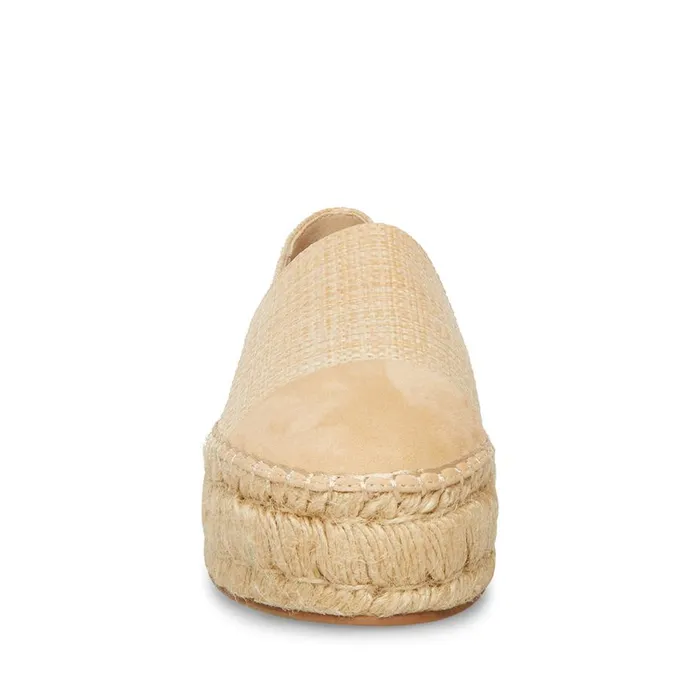 Steve Madden Kitt Natural Raffia Womens Loafers and Flats