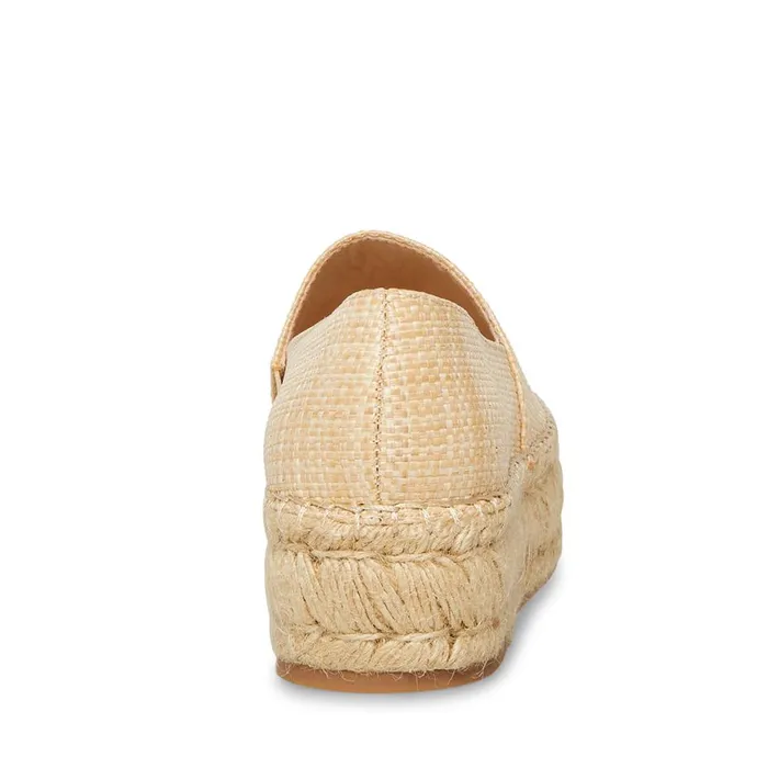 Steve Madden Kitt Natural Raffia Womens Loafers and Flats