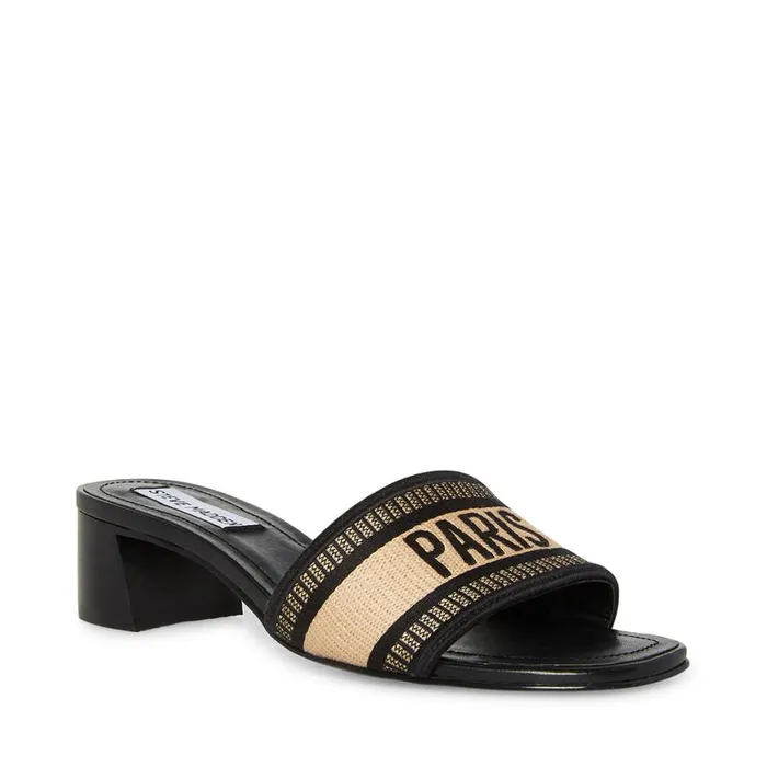 Steve Madden Knoxie Black Multi Womens Sandals
