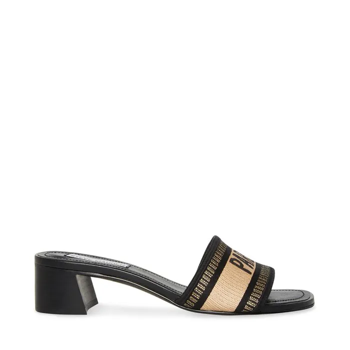Steve Madden Knoxie Black Multi Womens Sandals
