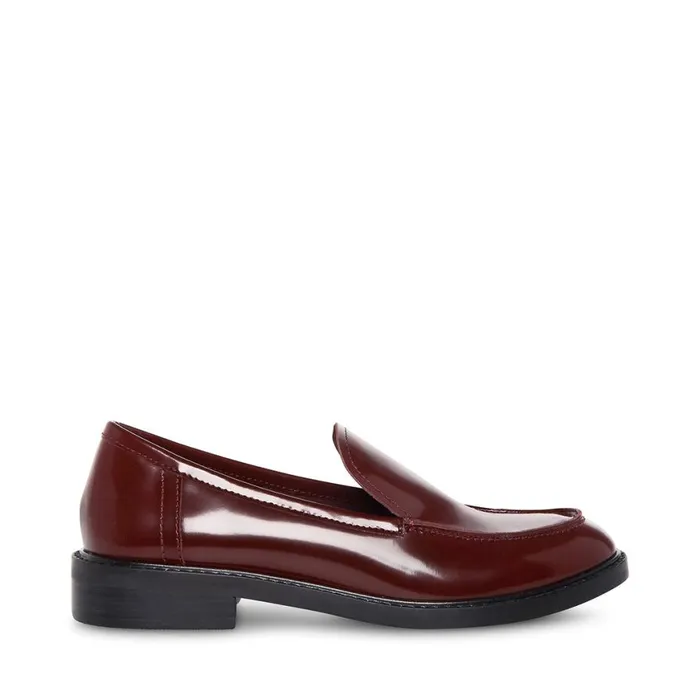 Steve Madden Larusso Burgundy Womens Loafers and Flats