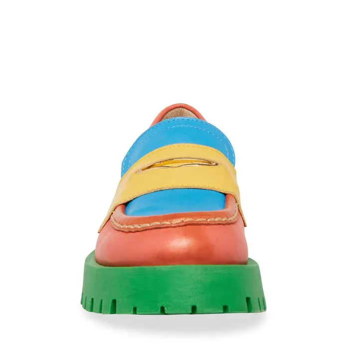Steve Madden Lawrence Bright Multi Womens Loafers and Flats