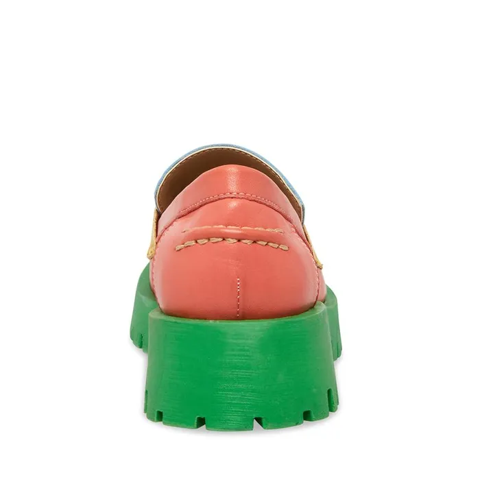 Steve Madden Lawrence Bright Multi Womens Loafers and Flats