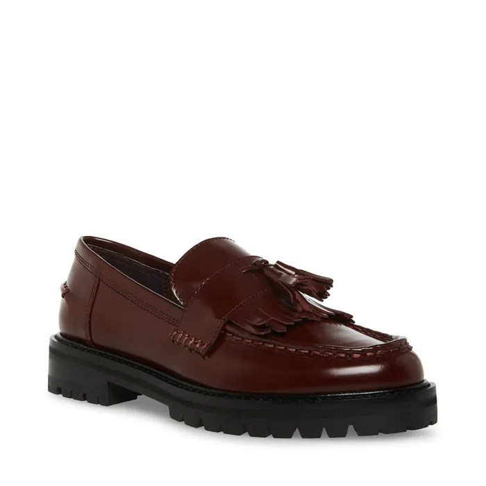 Steve Madden Minka Burgundy Womens Loafers and Flats