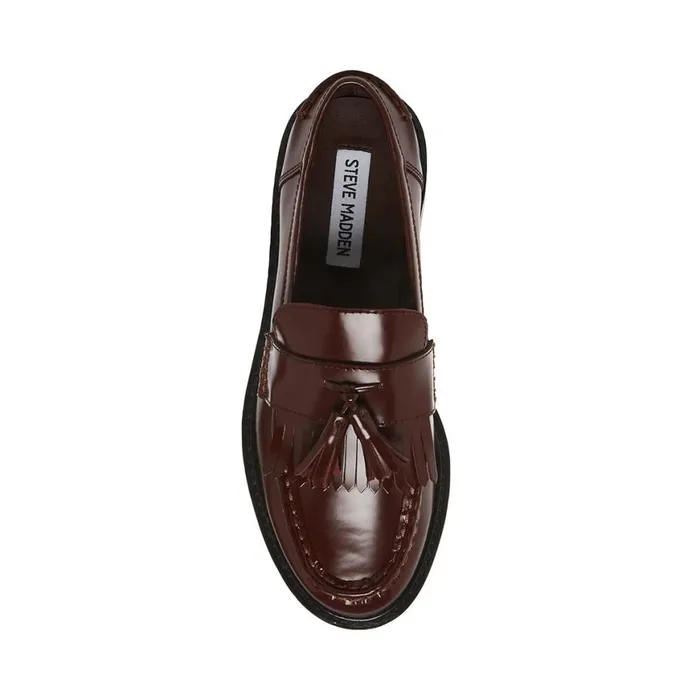 Steve Madden Minka Burgundy Womens Loafers and Flats