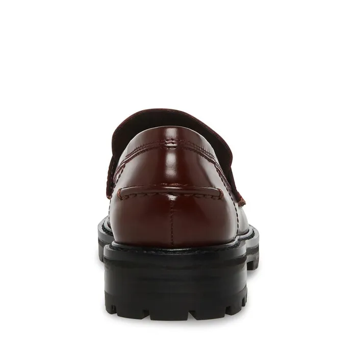 Steve Madden Minka Burgundy Womens Loafers and Flats