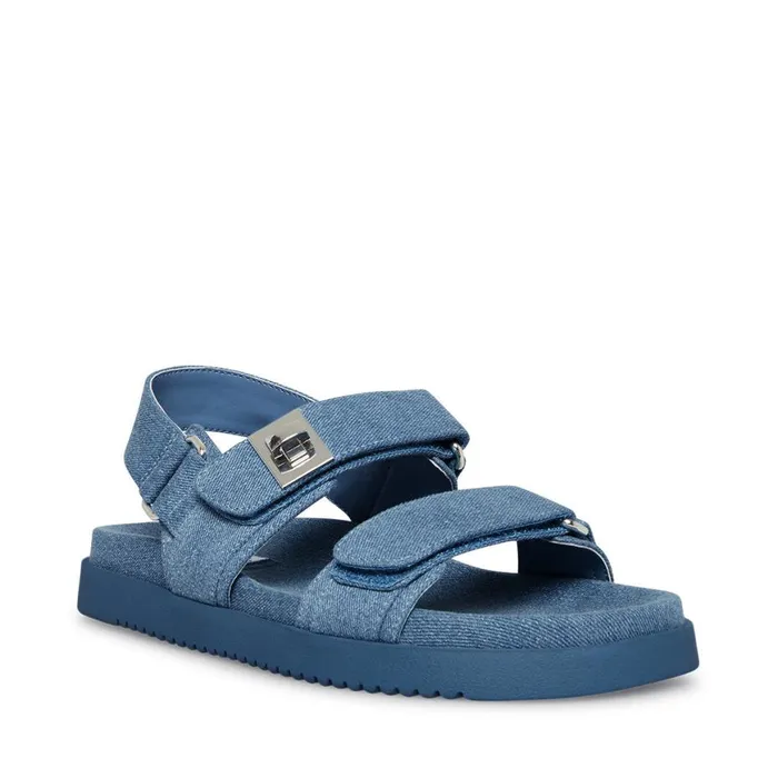 Steve Madden Mona Denim Fabric Womens Sandals