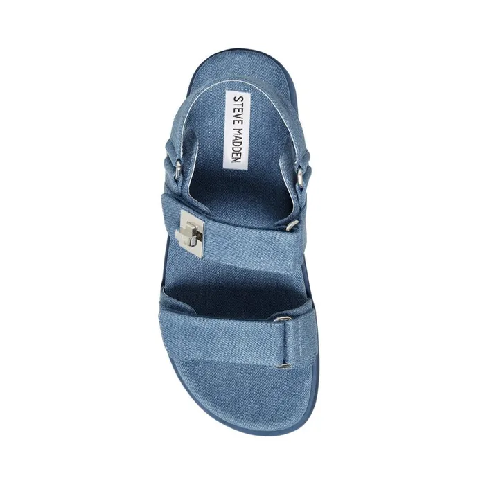 Steve Madden Mona Denim Fabric Womens Sandals