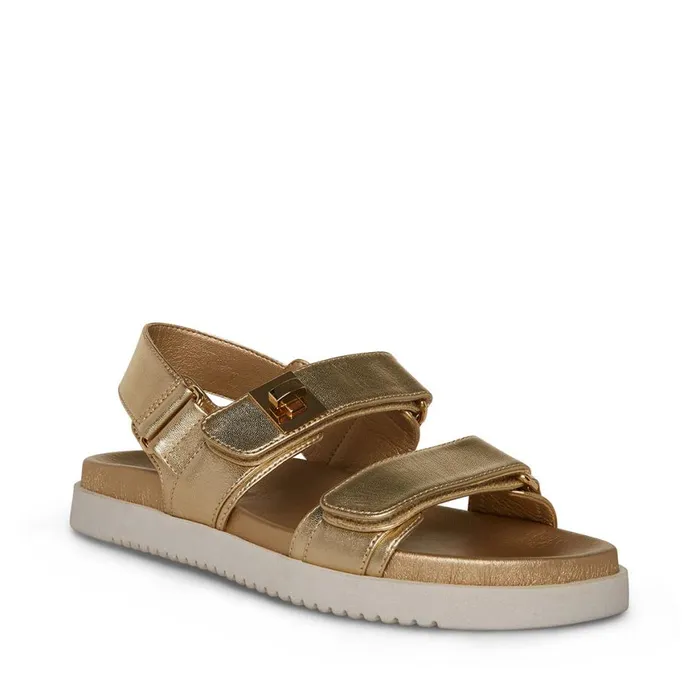 Steve Madden Mona Gold Leather Womens Sandals