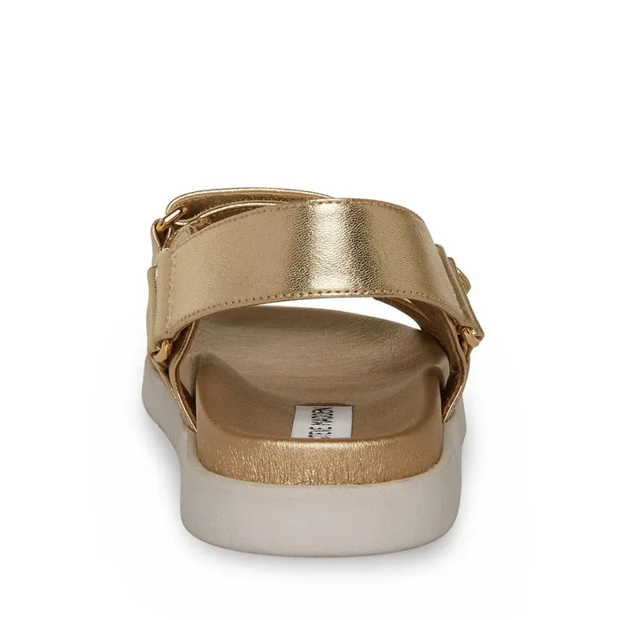 Steve Madden Mona Gold Leather Womens Sandals