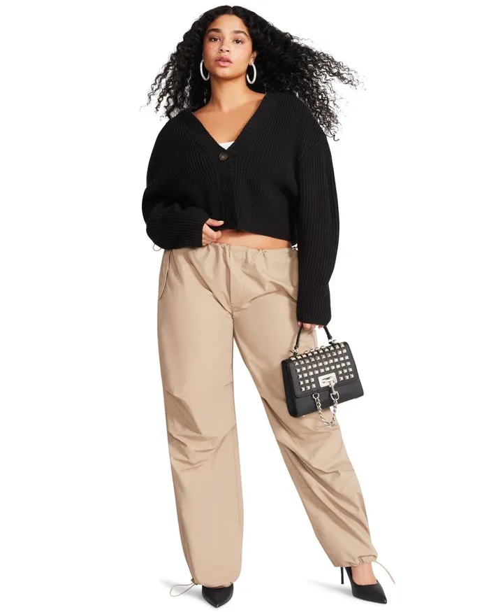 Steve Madden Pia Parachute Pant Khaki Womens Bottoms