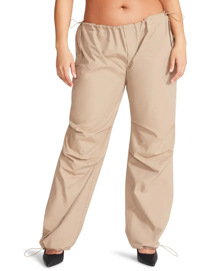 Steve Madden Pia Parachute Pant Khaki Womens Bottoms