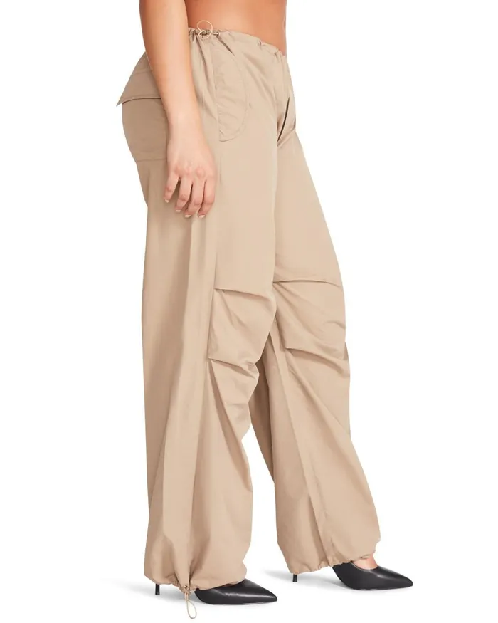 Steve Madden Pia Parachute Pant Khaki Womens Bottoms