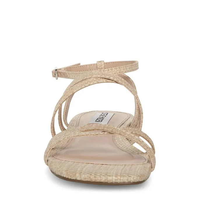 Steve Madden Pleasant Natural Raffia Womens Sandals