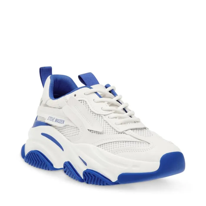 Steve Madden PossessionE BlueWhite Womens Sneakers Steve Madden PossessionE BlueWhite Womens Sneakers