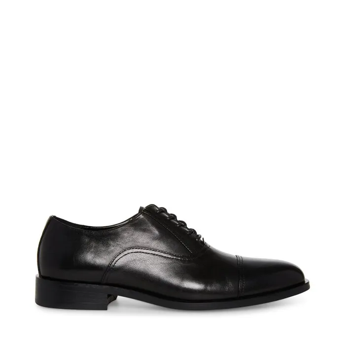 Steve Madden Princeton Black Leather Mens Dress