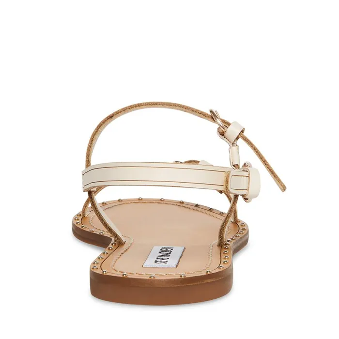 Steve Madden Raquel Ivory Leather Womens Sandals