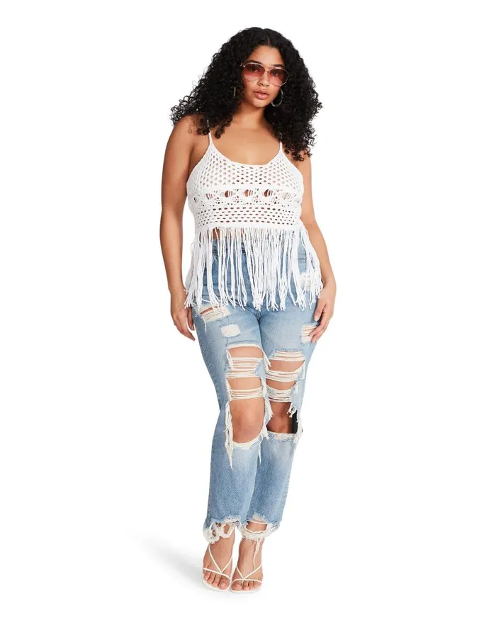Steve Madden Ria Top White Womens Tops and Shirts