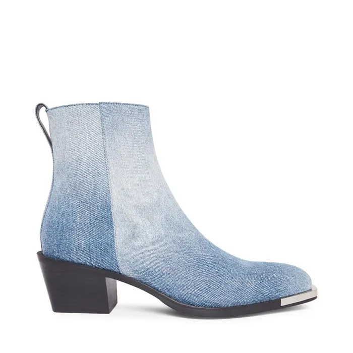 Steve Madden Richie Denim Fabric Mens Boots