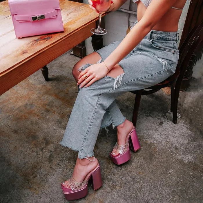 Steve Madden Ruby Iridescent Womens Heels