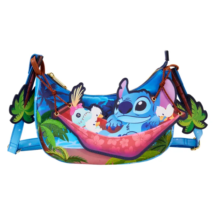 Stitch Camping Cuties Crossbody Bag Unisex Loungefly Bags and Wallets