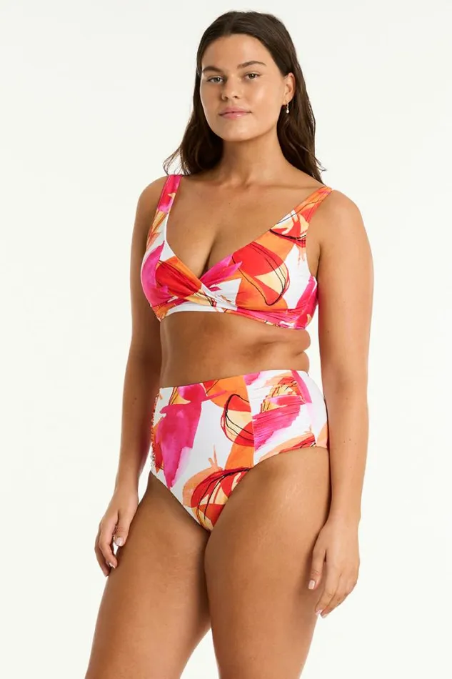 Sublime Cross Front Multifit Bra Sublime Flame Women Sea Level Tops