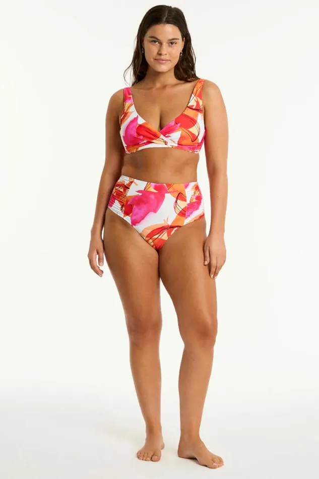 Sublime Cross Front Multifit Bra Sublime Flame Women Sea Level Tops
