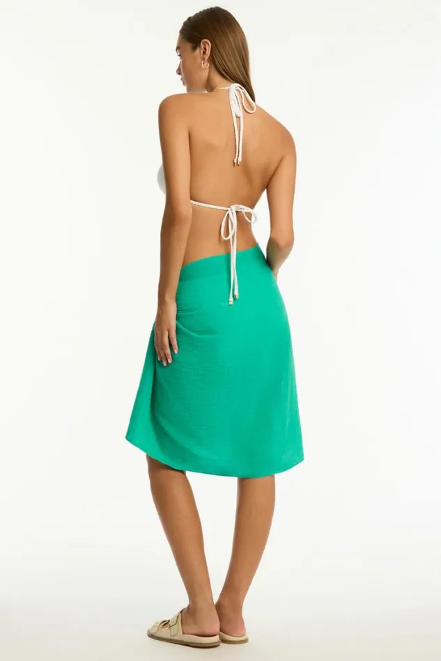 Sunset Frayed Sarong Sunset Evergreen Women Sea Level Overswim
