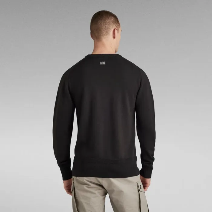 Sweaters Men GStar RAW Premium Core Knitted Sweater Dark Black