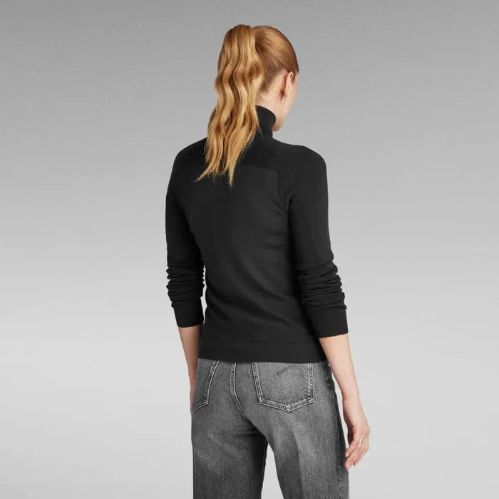 Sweaters Women GStar RAW Core Slim Turtle Knit Dark Black