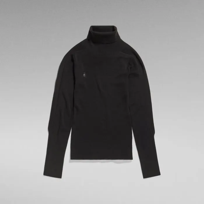 Sweaters Women GStar RAW Core Slim Turtle Knit Dark Black