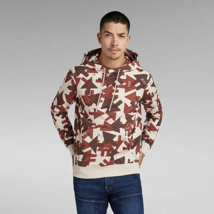 Sweatshirts and Hoodies Men GStar RAW Arrow Camo Hooded Sweater Dark Talc Raw Arrow Camo Sweatshirts and Hoodies Men GStar RAW Arrow Camo Hooded Sweater Dark Talc Raw Arrow Camo