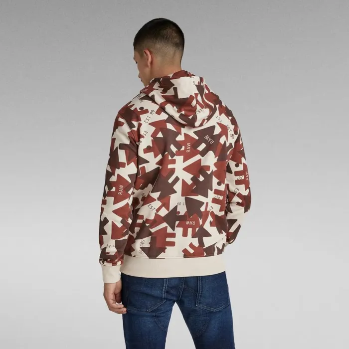 Sweatshirts and Hoodies Men GStar RAW Arrow Camo Hooded Sweater Dark Talc Raw Arrow Camo