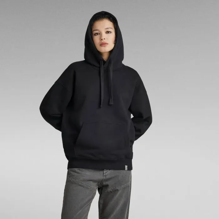 Sweatshirts and Hoodies Men GStar RAW Essential Unisex Loose Hoodie Dark Black