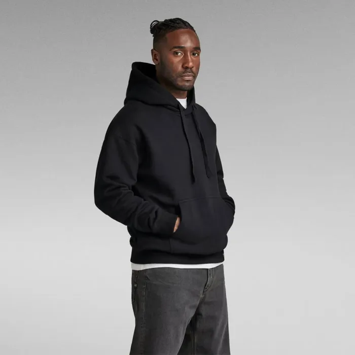 Sweatshirts and Hoodies Men GStar RAW Essential Unisex Loose Hoodie Dark Black