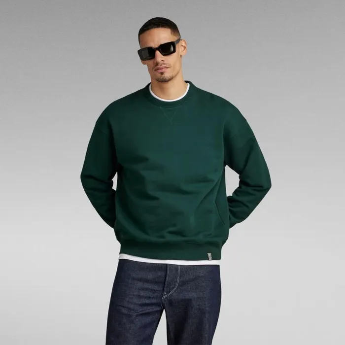 Sweatshirts and Hoodies Men GStar RAW Essential Unisex Loose Sweater Laub