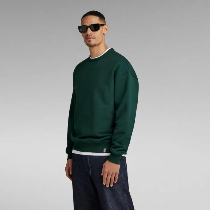 Sweatshirts and Hoodies Men GStar RAW Essential Unisex Loose Sweater Laub