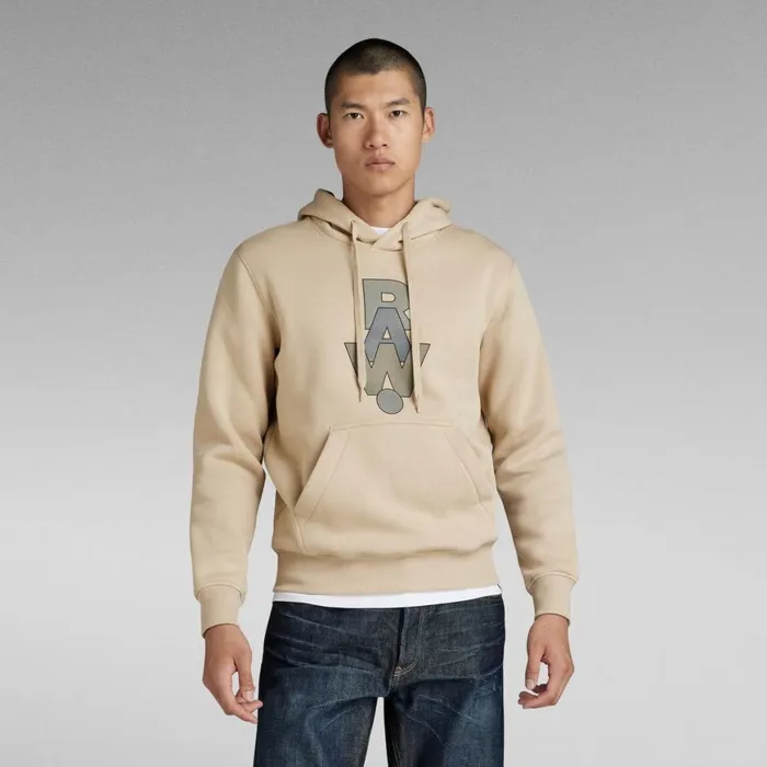 Sweatshirts and Hoodies Men GStar RAW Graphic Hooded Sweater Westpoint Khaki