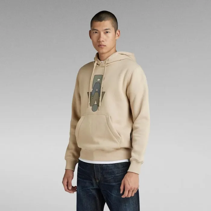 Sweatshirts and Hoodies Men GStar RAW Graphic Hooded Sweater Westpoint Khaki