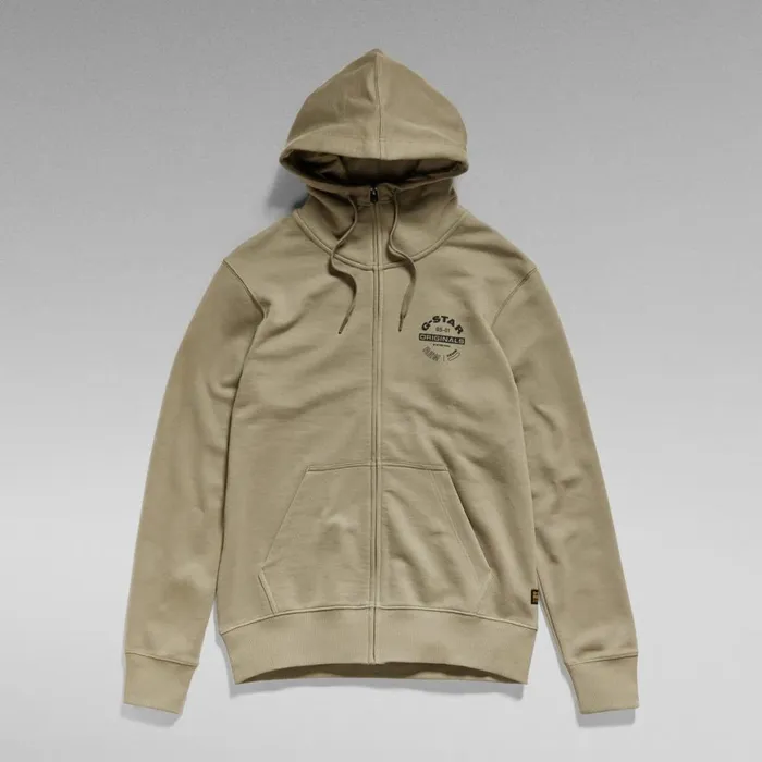 Sweatshirts and Hoodies Men GStar RAW Hooded Zip Sweater 2 Shamrock
