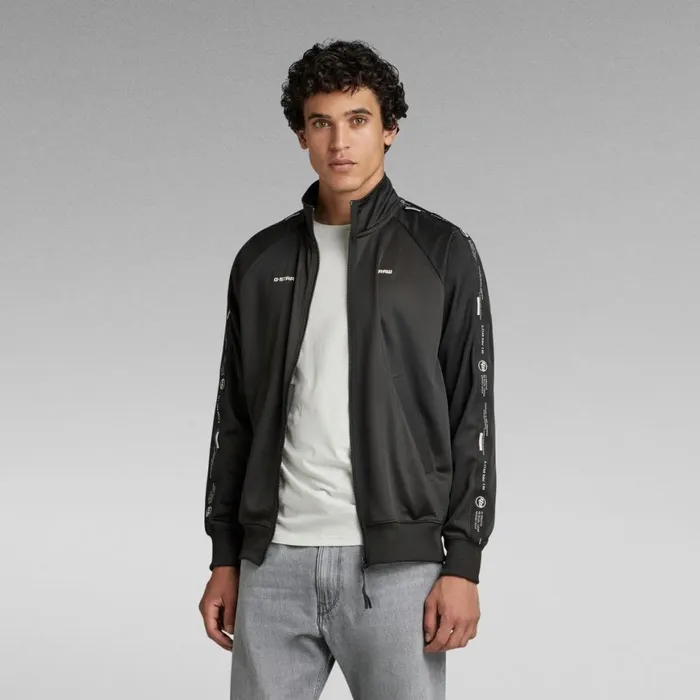 Sweatshirts and Hoodies Men GStar RAW Logo Tape Track Jacket Cloack