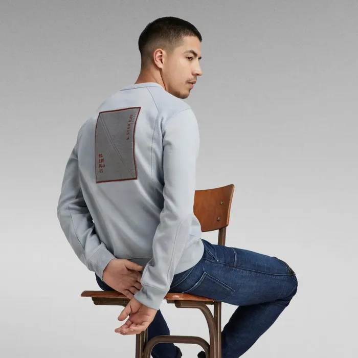 Sweatshirts and Hoodies Men GStar RAW Moto Sweater Correct Grey