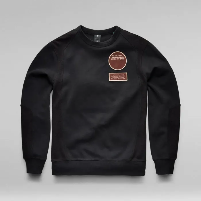 Sweatshirts and Hoodies Men GStar RAW Moto Sweater Dark Black