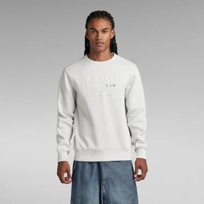 Sweatshirts and Hoodies Men GStar RAW Originals Sweater Oyster Mushroom