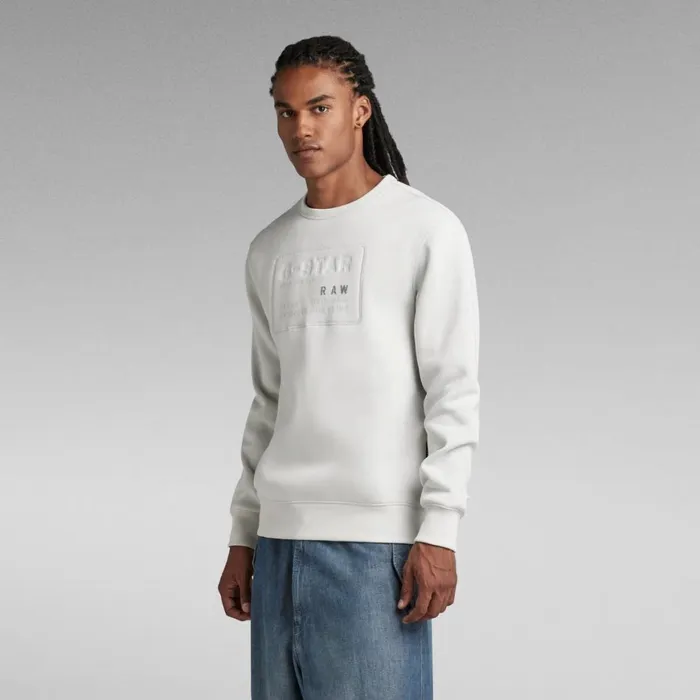 Sweatshirts and Hoodies Men GStar RAW Originals Sweater Oyster Mushroom