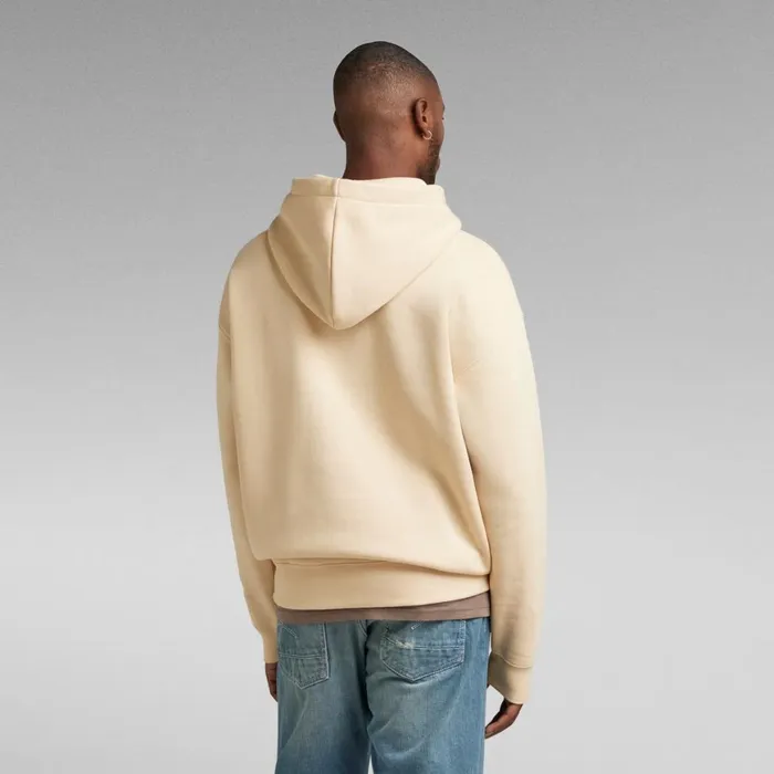Sweatshirts and Hoodies Men GStar RAW Unisex Core Loose Hoodie Ivory Cream